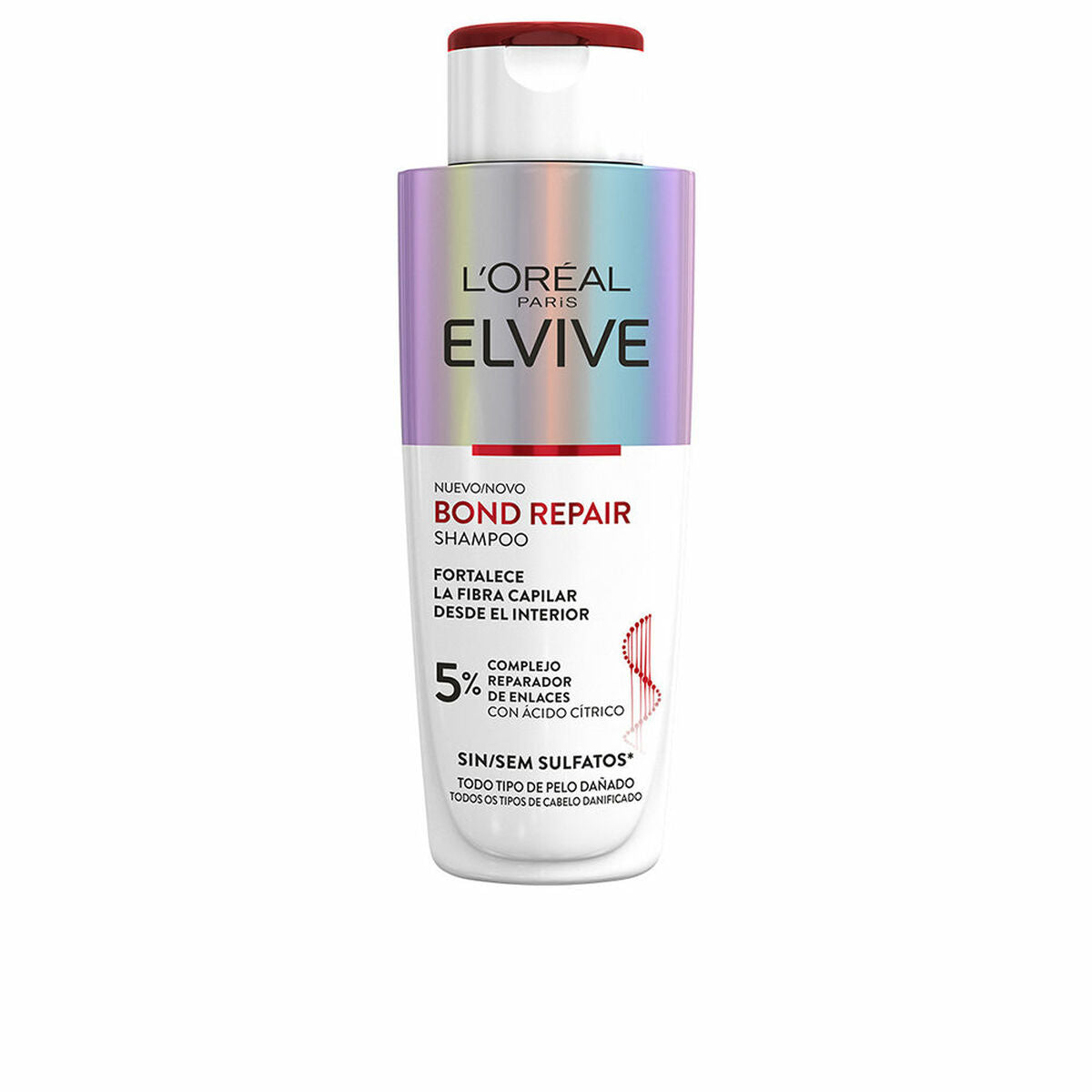 Styrkende shampoo L'Oreal Make Up Elvive Bond Repair 200 ml til kvinder shampooflaske