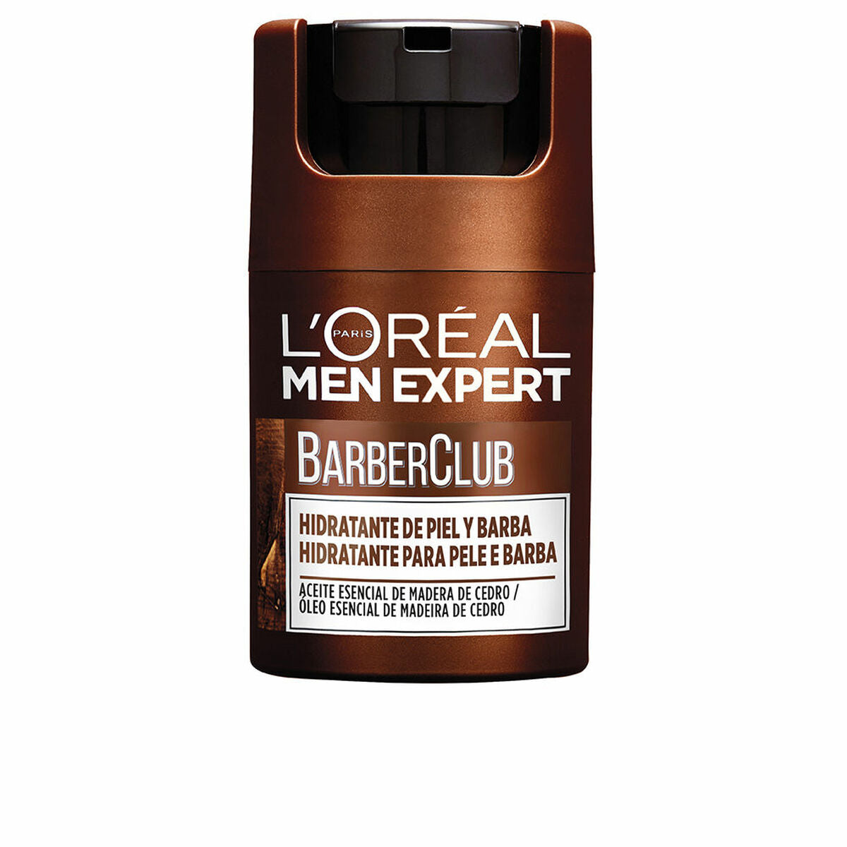 Fugtgivende ansigtscreme L'Oreal Make Up Men Expert Barber Club 50 ml skæg hudpleje emballage
