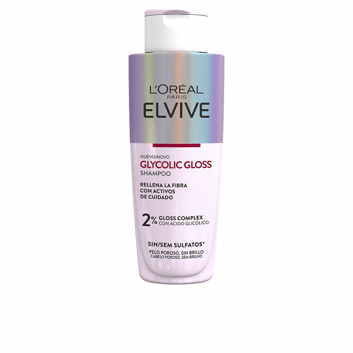 Shampoo L'Oreal Make Up Elvive Glycolic Gloss 200 ml til kvinder shampooflaske