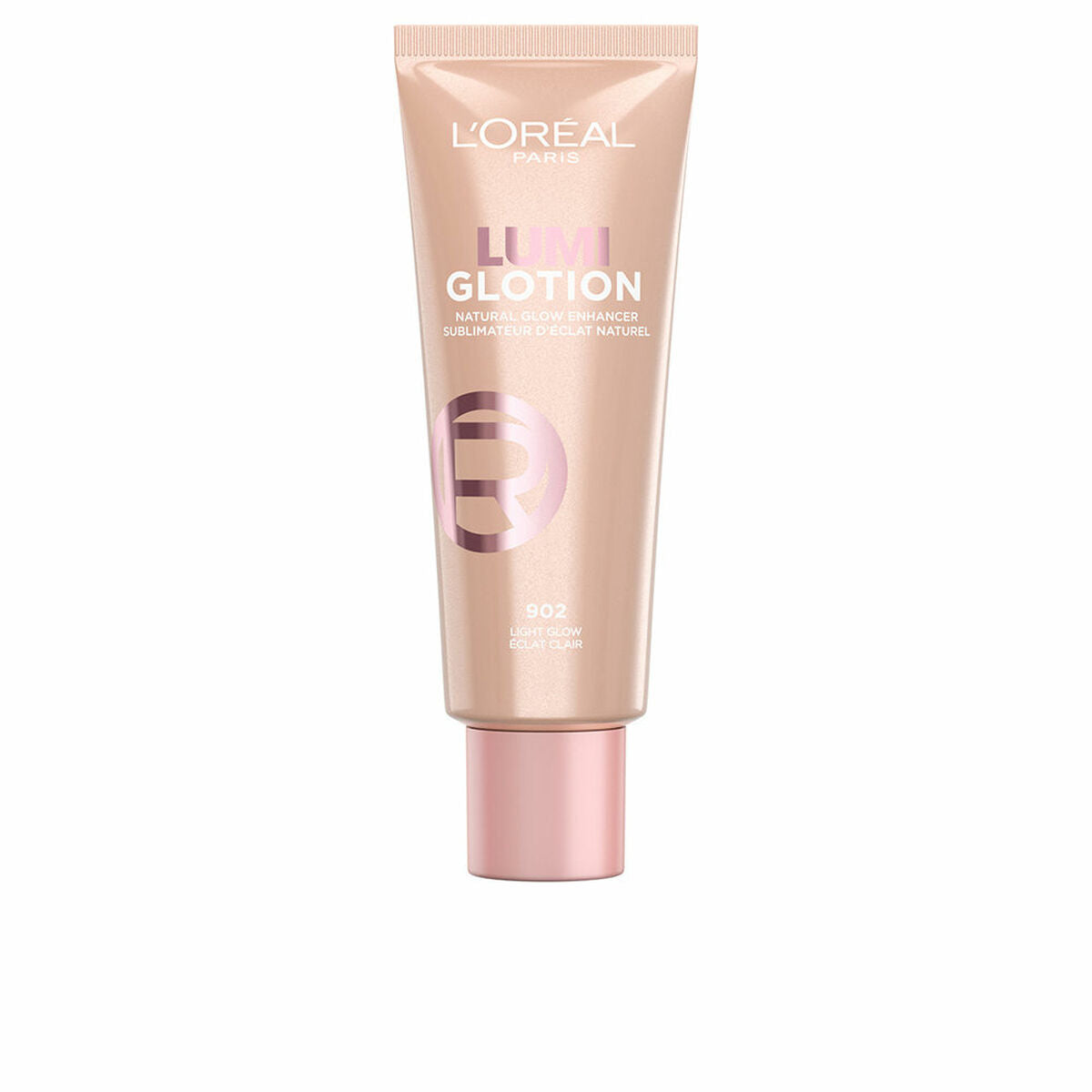 Make-up Primer L'Oreal Make Up LUMI GLOTION Nº 90 Let glød 40 ml hudplejeemballage