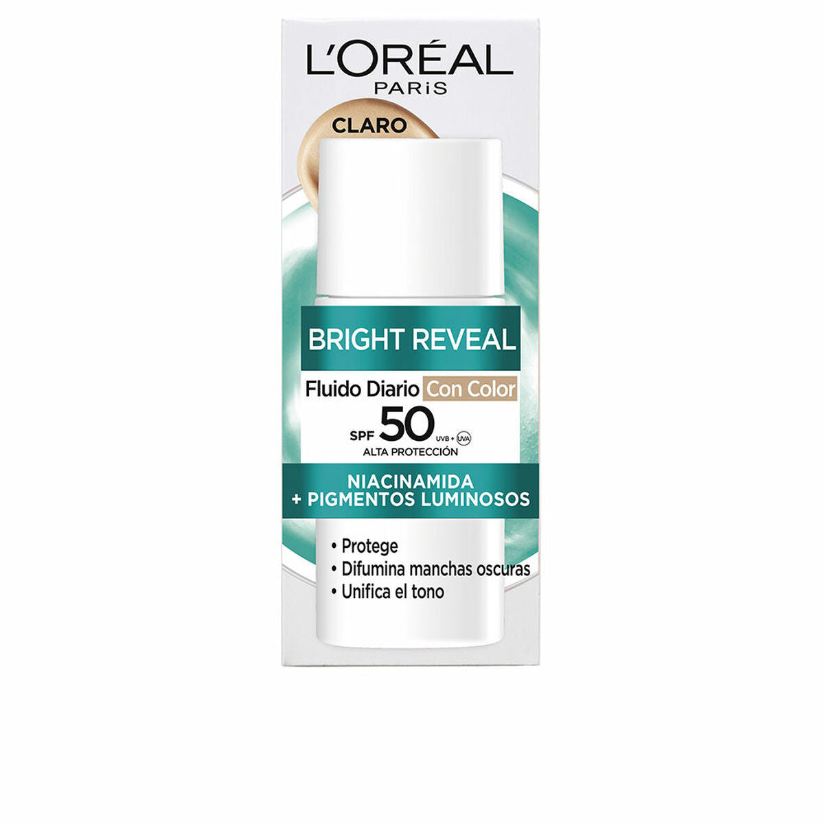 Ansigtscreme L'Oreal Make Up BRIGHT REVEAL NIACINAMIDA Spf 50 ml hudplejeemballage til kvinder