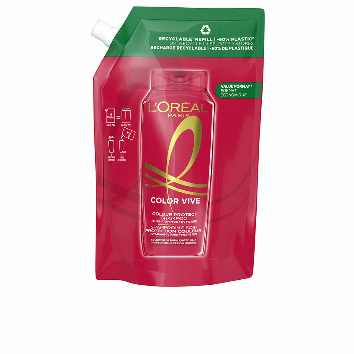 Shampoo L'Oreal Make Up ELVIVE 500 ml shampooflaske