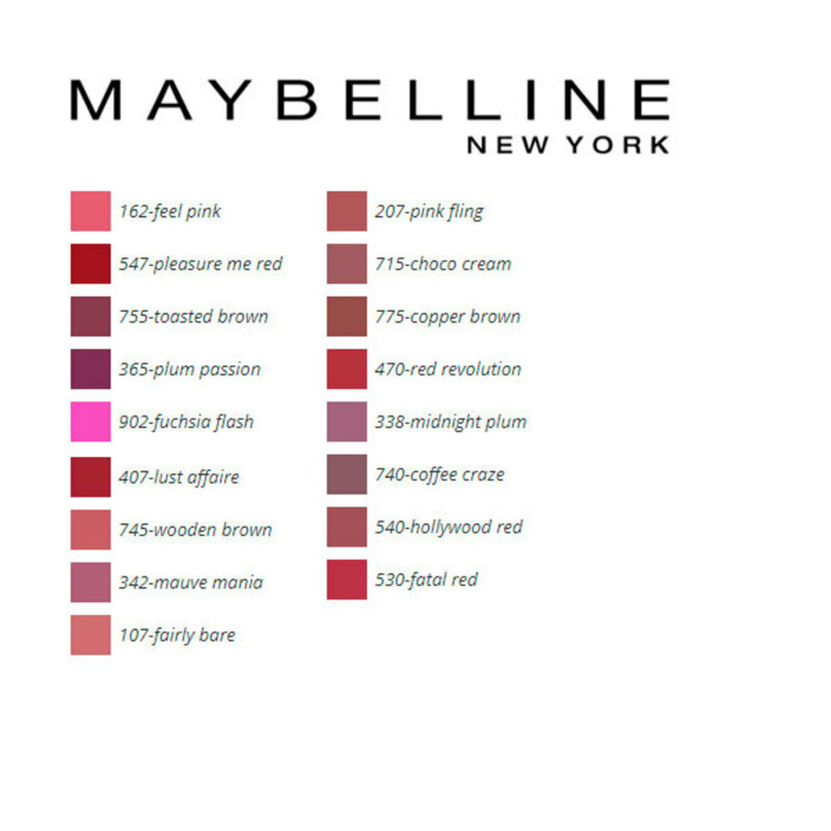 Lipstick Color Sensational Maybelline makeup emballage