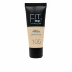 Flydende Make Up Base Maybelline FIT ME Nº 105-Natural Ivory 30 ml produktemballage