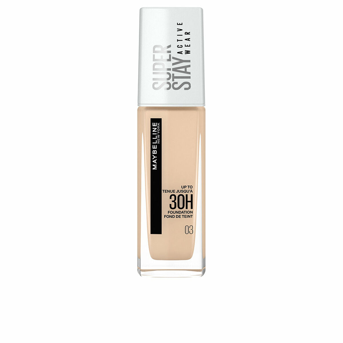 Liquid Make Up Base Superstay Activewear 30h Maybelline 30 ml produktemballage
