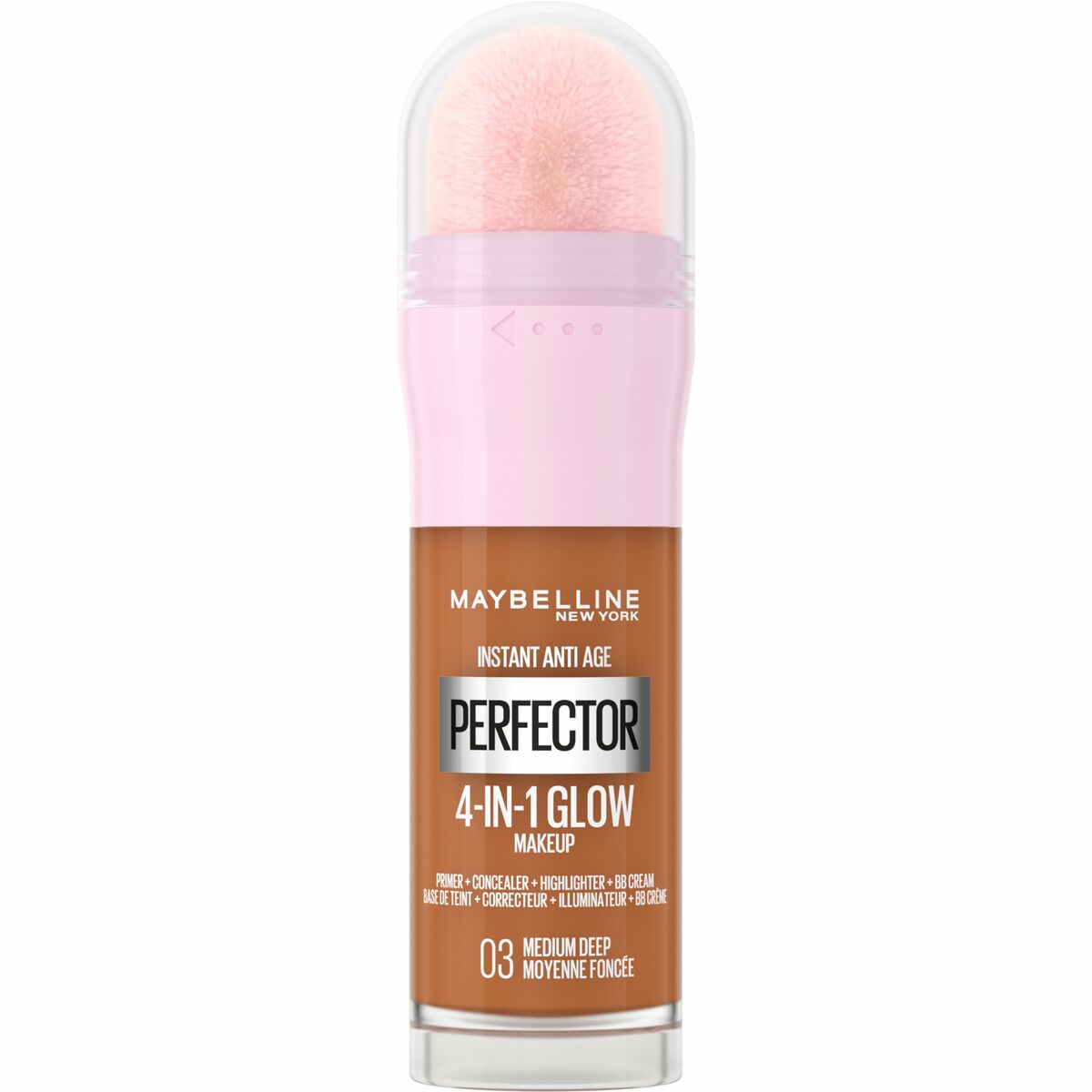 Liquid Corrector Maybelline Instant Age Perfector Glow Nº 03-Medium Deep 20 ml produktemballage