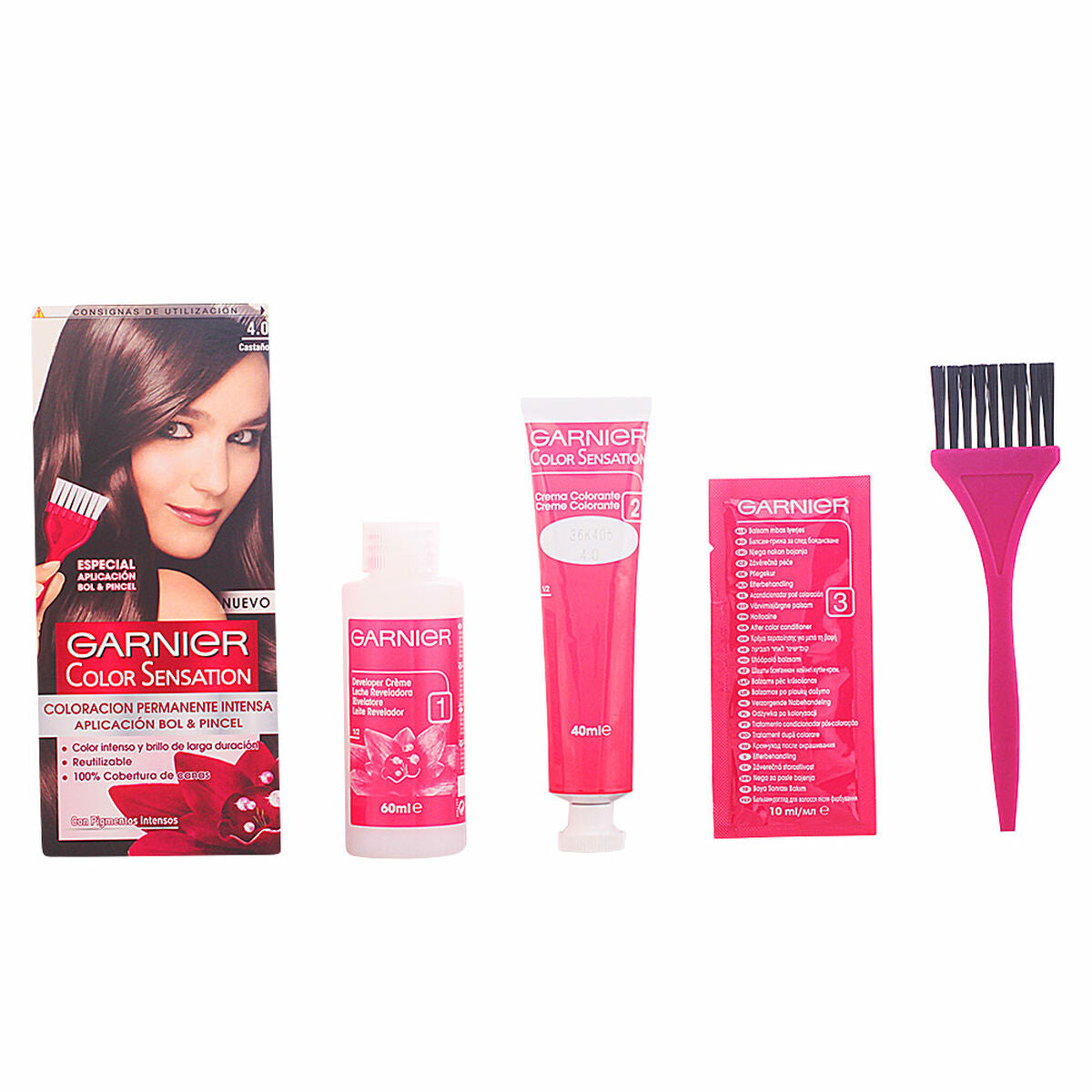 Permanent Dye Colour Sensation Garnier produktemballage