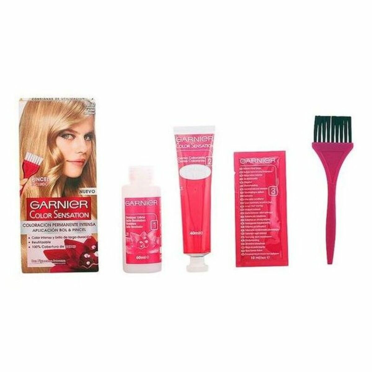 Permanent Dye Garnier 860- Luminous Blonde Nº 8 Rubio Luminoso Nº 8-Rubio Luminoso 110 g produktemballage