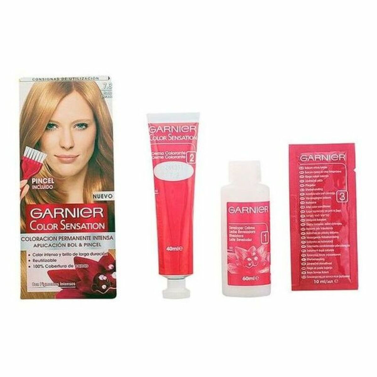 Permanent Dye Garnier Color Sensation Golden Blonde Nº 7.3 Rubio Dorado Nº 7.3-Rubio Dorado 110 g produktemballage