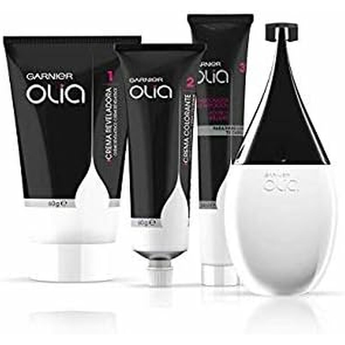 Farve uden ammoniak Garnier Olia Meget lys blond Nº 9.0-rubio muy claro Nº 9,0 Rubio Muy Claro Lote (1 enhed) produktemballage