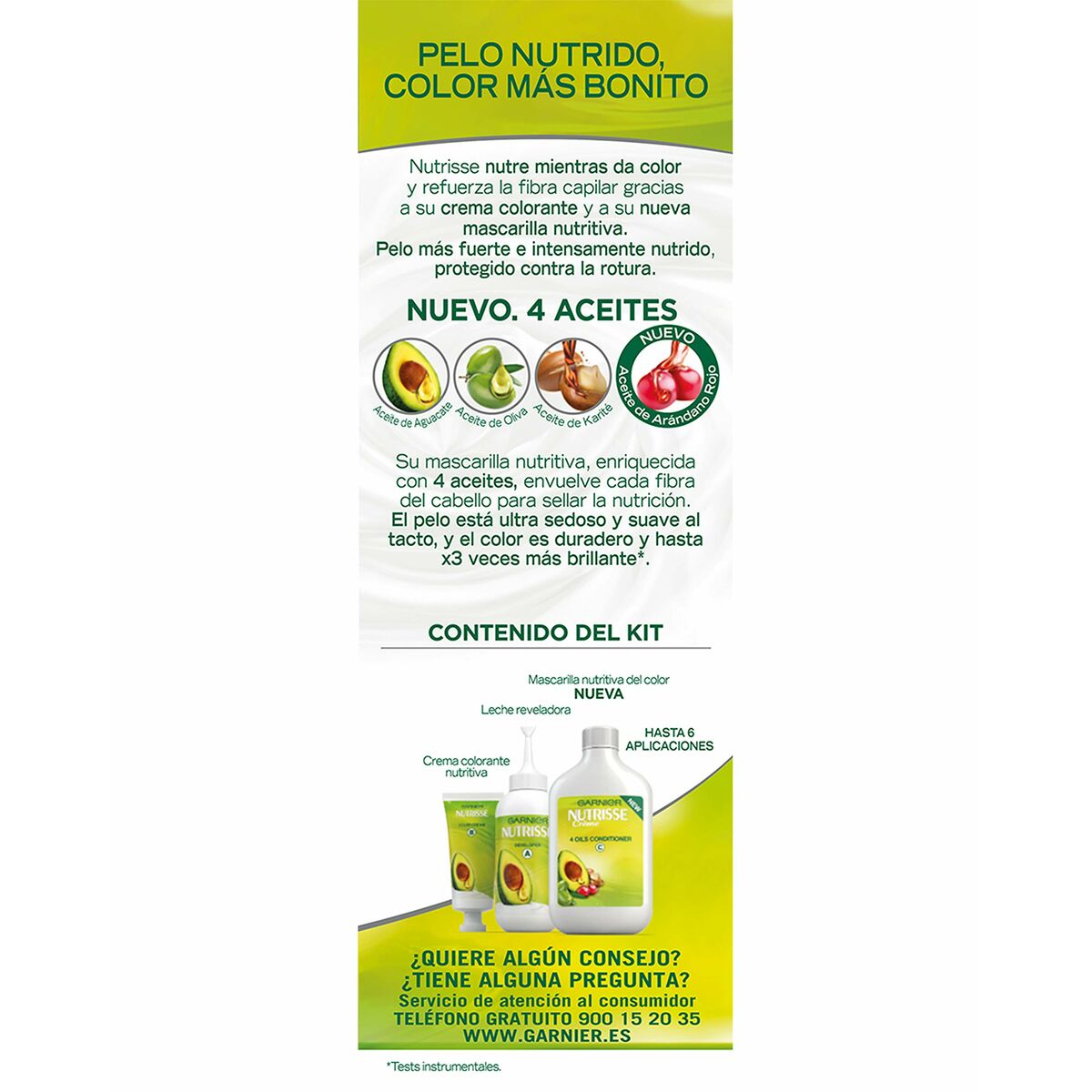Permanent Color Creme Garnier Nutrisse Nº 6,41-Sweet Amber (3 enheder) hudplejeemballage