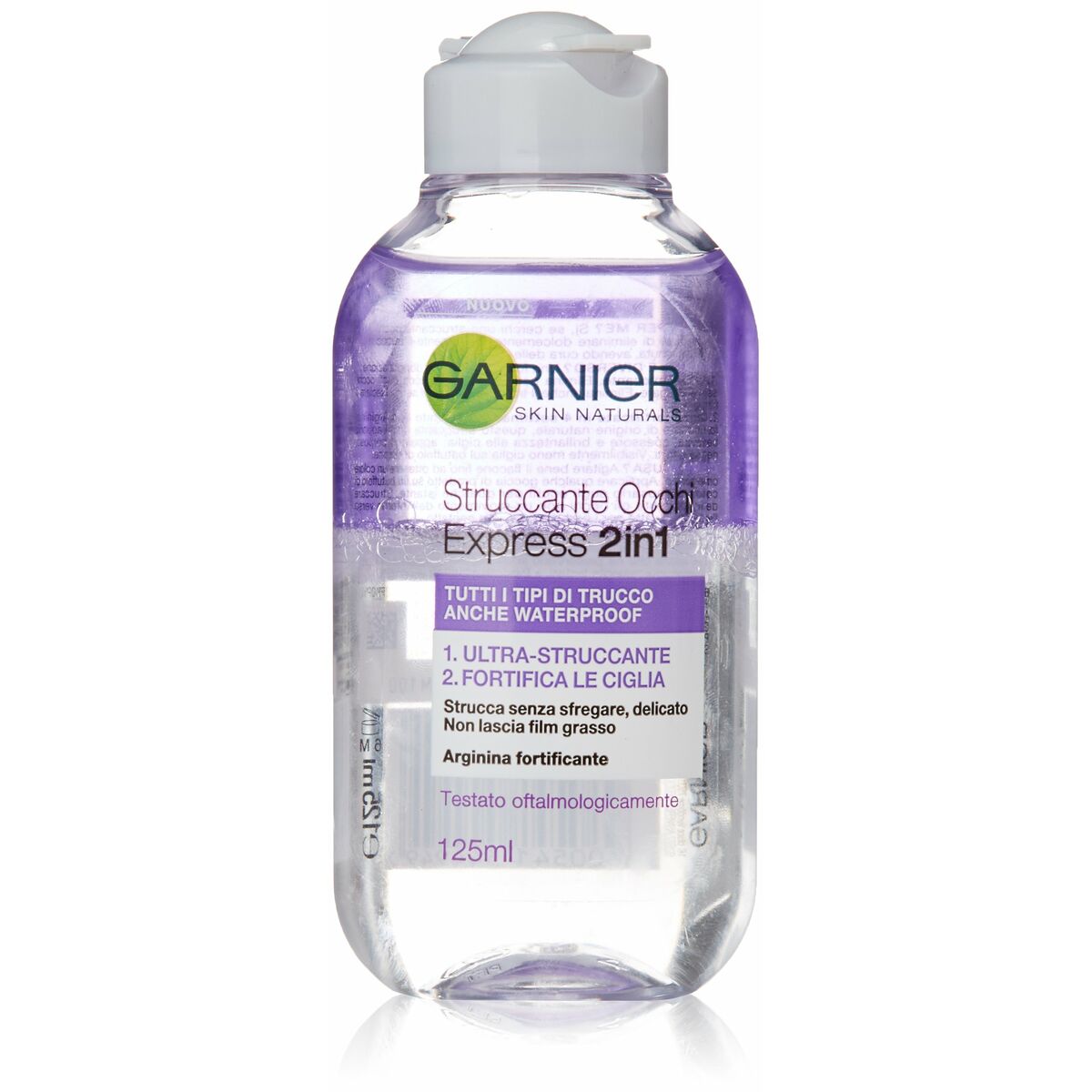 Ansigtsmakeupfjerner Garnier Struccante Occhi Express 2 i 1 125 ml produktemballage
