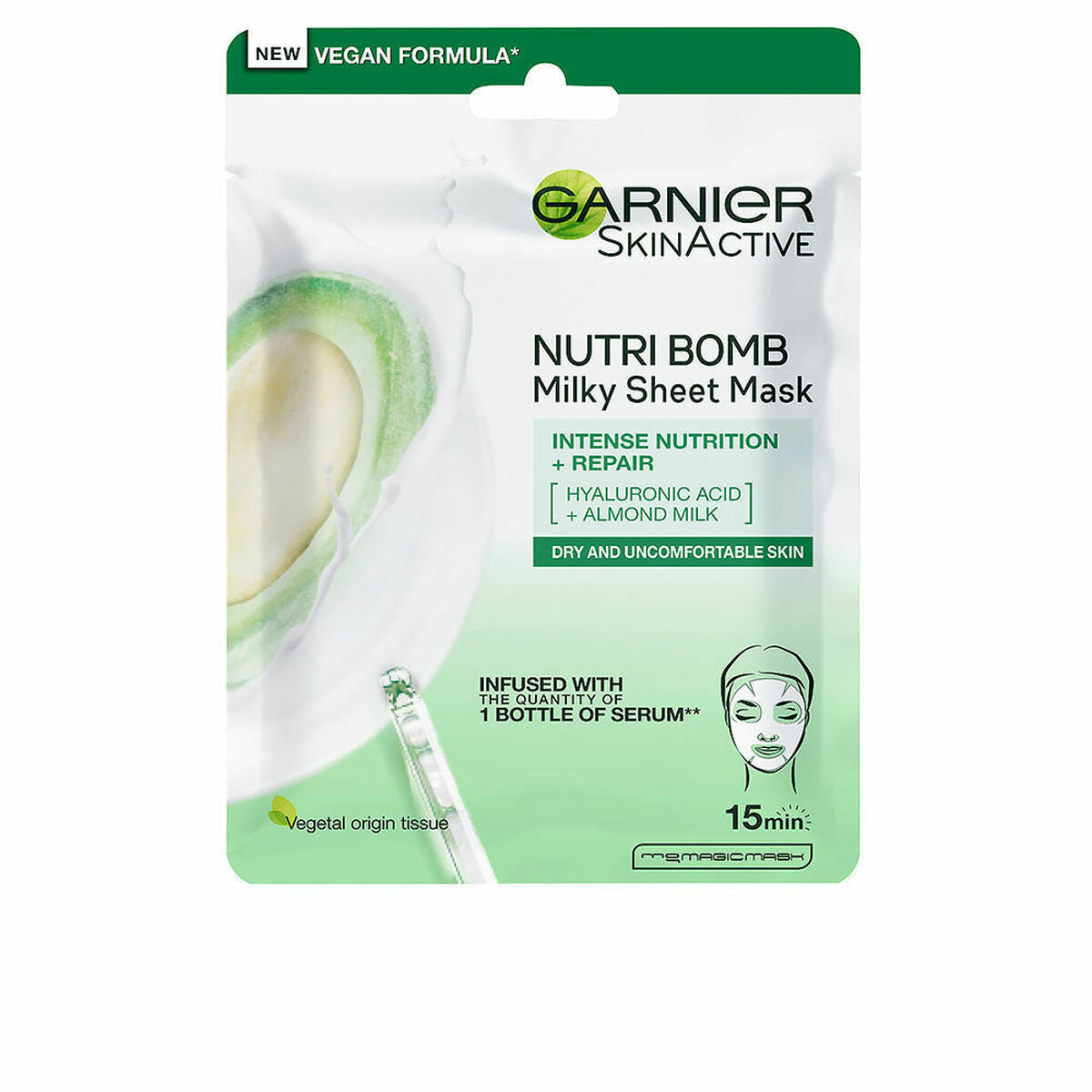 Ansigtsmaske Garnier Skinactive Nutri Bomb (1 enhed) maskeemballage til kvinder
