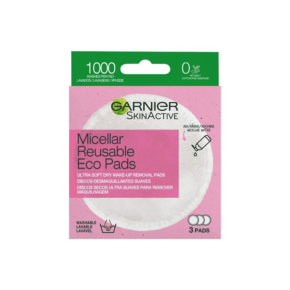 Make-up Remover Pads Garnier Skinactive Vaskbar produktemballage