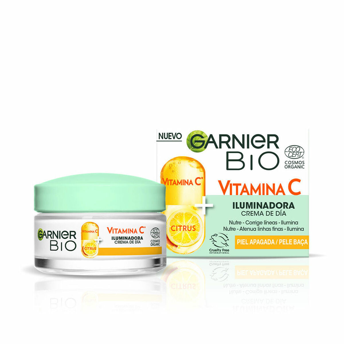 Highlighting Cream Garnier Bio Vitamina C 50 ml Vitamin C til kvinder hudplejeemballage