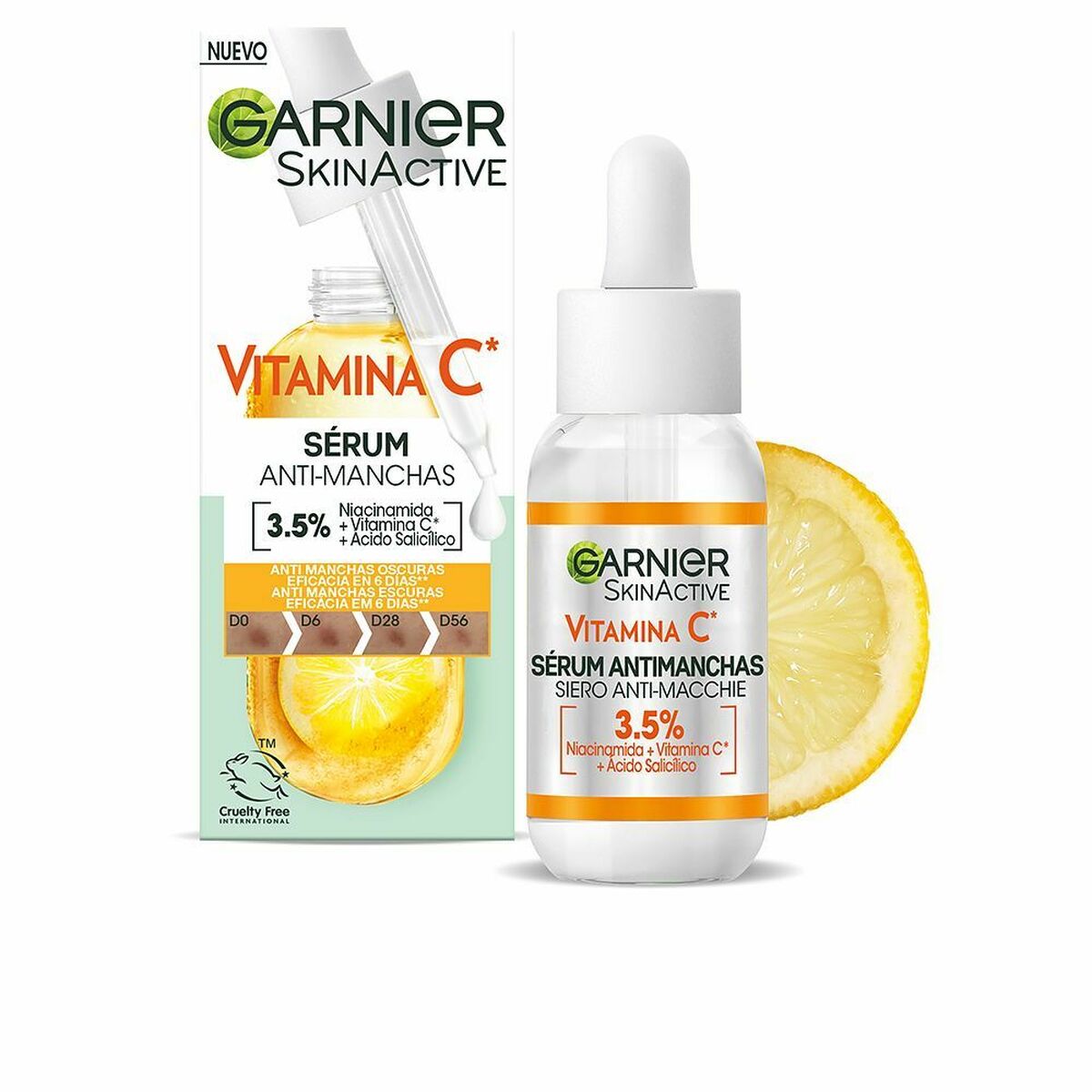 Anti-Brown Spot Serum Garnier Skinactive Vitamina C 30 ml Vitamin C til kvinder serumflaske