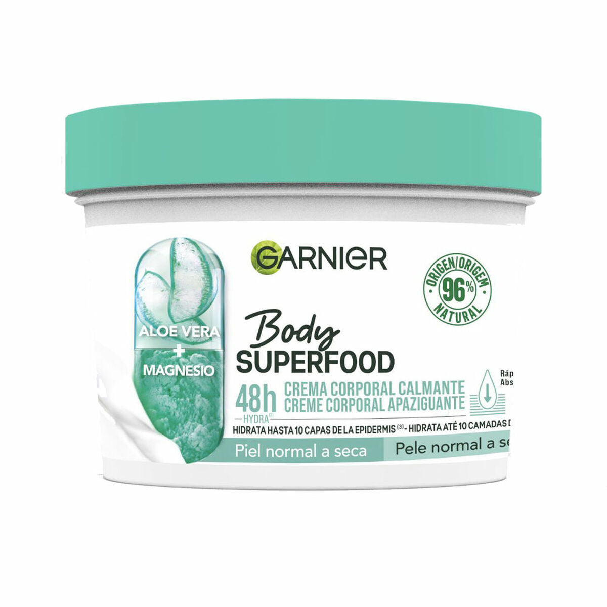 Soothing Cream Garnier Body Superfood 380 ml til kvinder hudpleje emballage