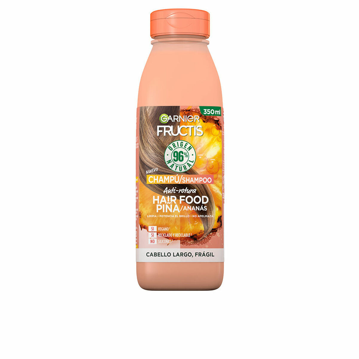 Shampoo Garnier Fructis Hair Food 350 ml Anti-Breakage Ananas til kvinder shampooflaske