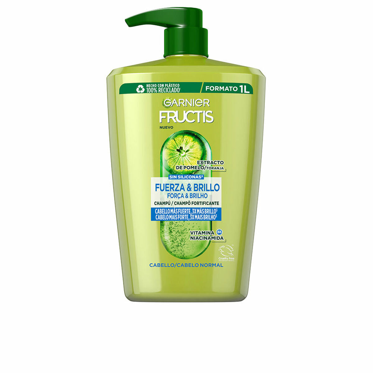 Styrkende shampoo Garnier Fructis Shine Grapefruit (1 L) shampooflaske