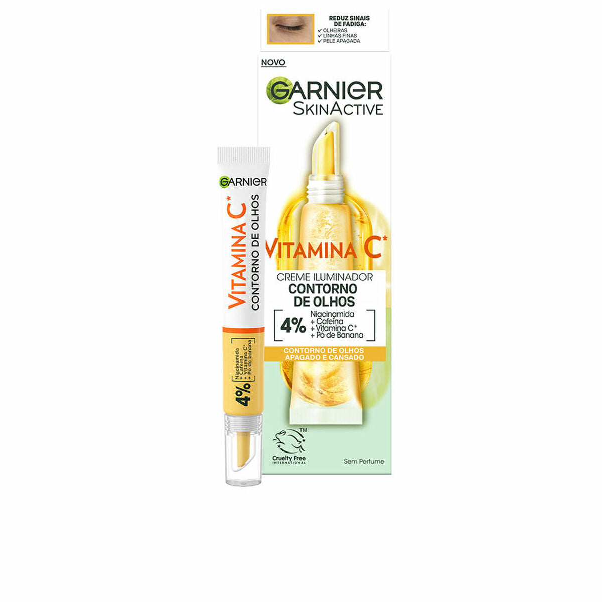 Eye Contour Garnier Skinactive Vitamina C 15 ml til kvinder produktemballage