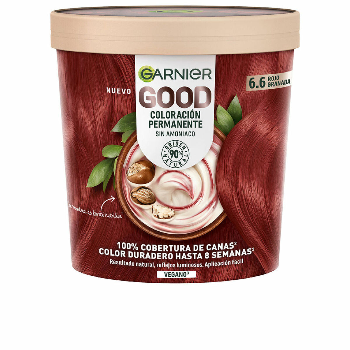 Permanent Dye Garnier Good Red Nº 6,6 Nº 6,6 Rojo Granada 217 ml (1 enhed) til kvinder produktemballage