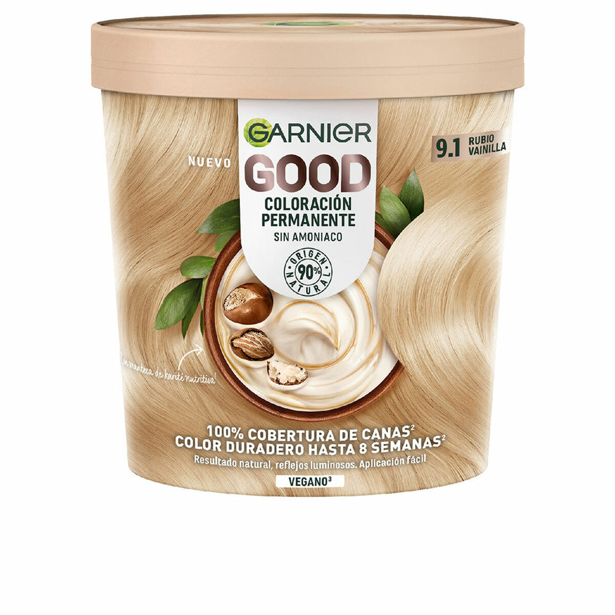 Permanent Dye Garnier Good Blonde Nº 9.1 Nº 9.1 Rubio Vainilla 217 ml (1 enhed) til kvinder produktemballage