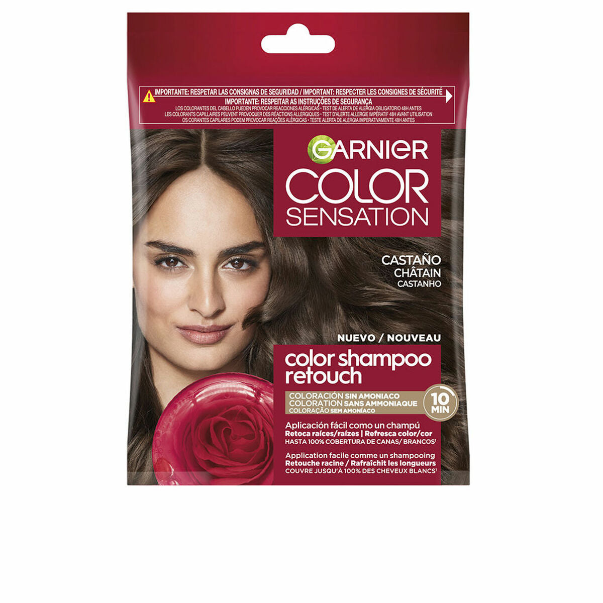 Shampoofarve Garnier FARVE SENSATION Brun Nº 4.0 Nº 4.0-Brun Semi-permanent (1 enhed) til kvinder shampooflaske