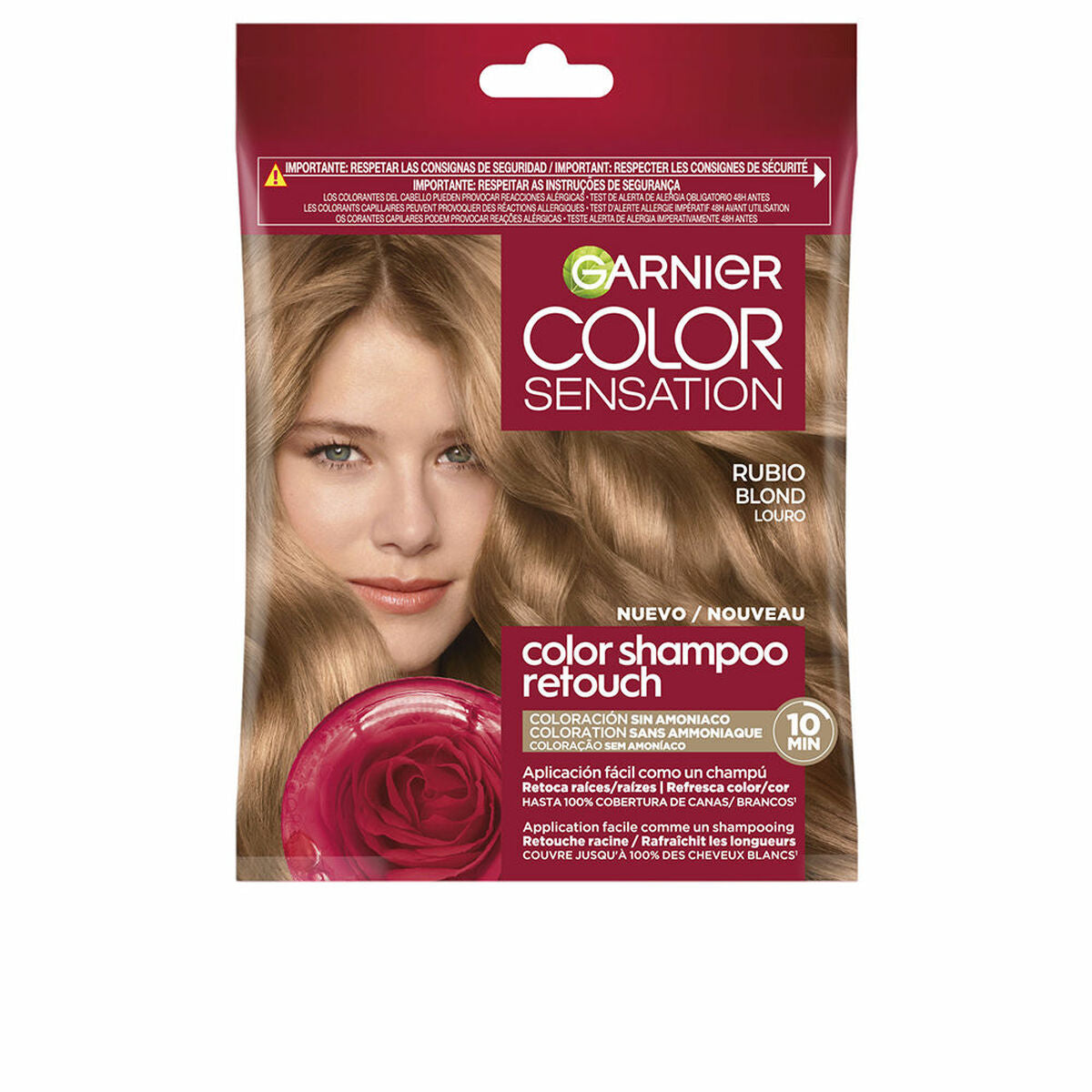 Shampoo Dye Garnier FARVE SENSATION Nº 7.0 Blond Nº 7.0blond Semi-permanent (1 enhed) til kvinder shampooflaske
