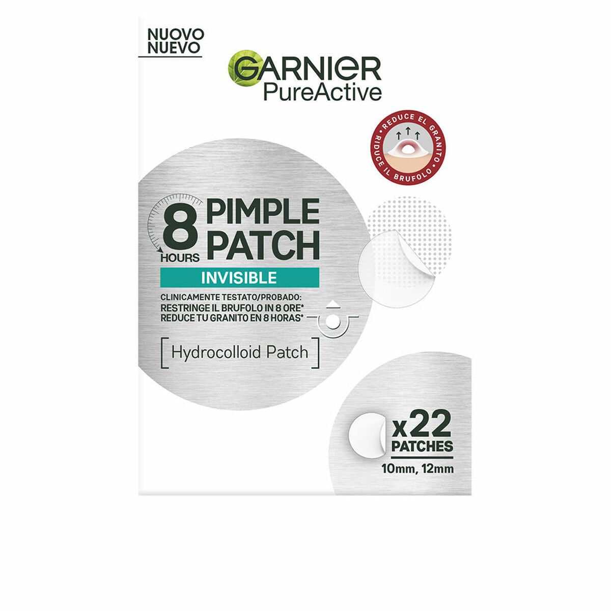 Ansigtsplastre Garnier PURE ACTIVE (22 enheder) produktemballage