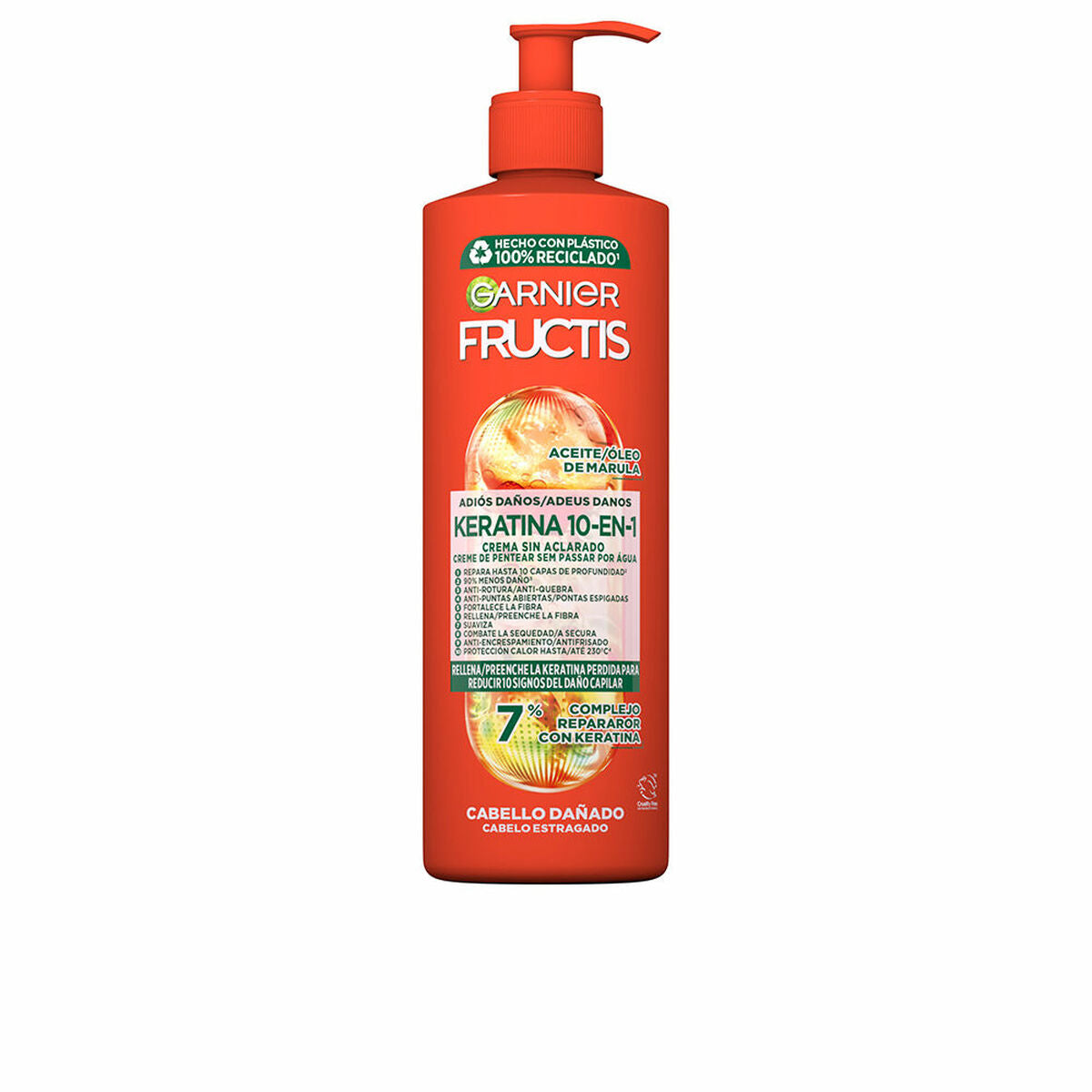 No-Rinse Repairing Cream Garnier Fructis 400 ml Keratin 10-i-1 til kvinder hudplejeemballage