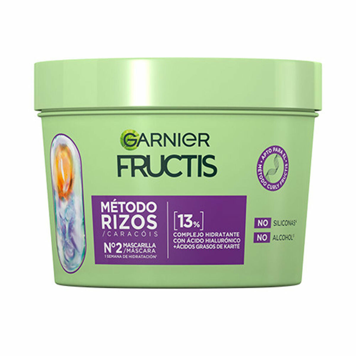 Hydrating Mask Garnier Fructis Método Curly 370 ml til kvinder maske emballage