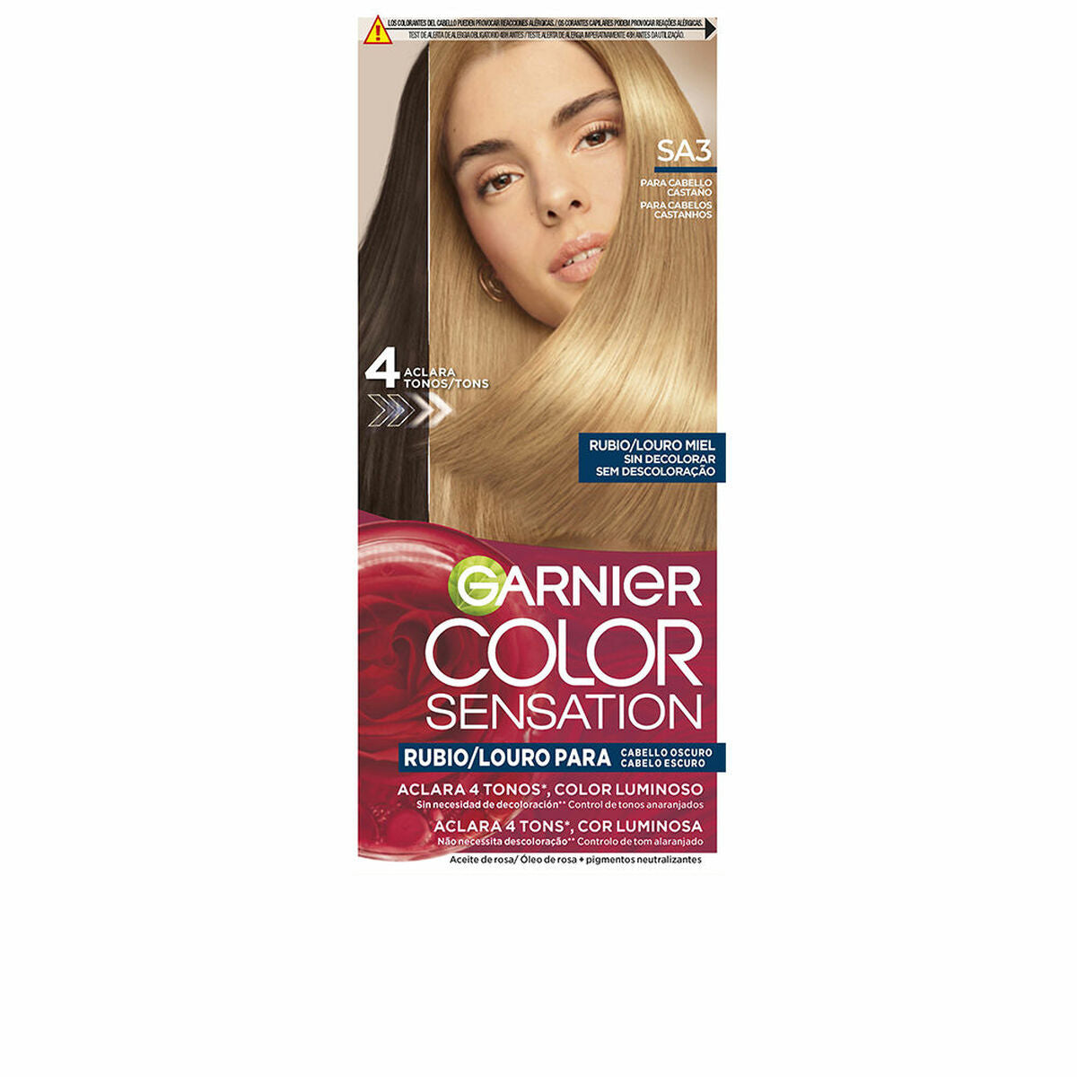 Permanent Dye Garnier FARVE SENSATION Louro Miel (5 enheder) produktemballage