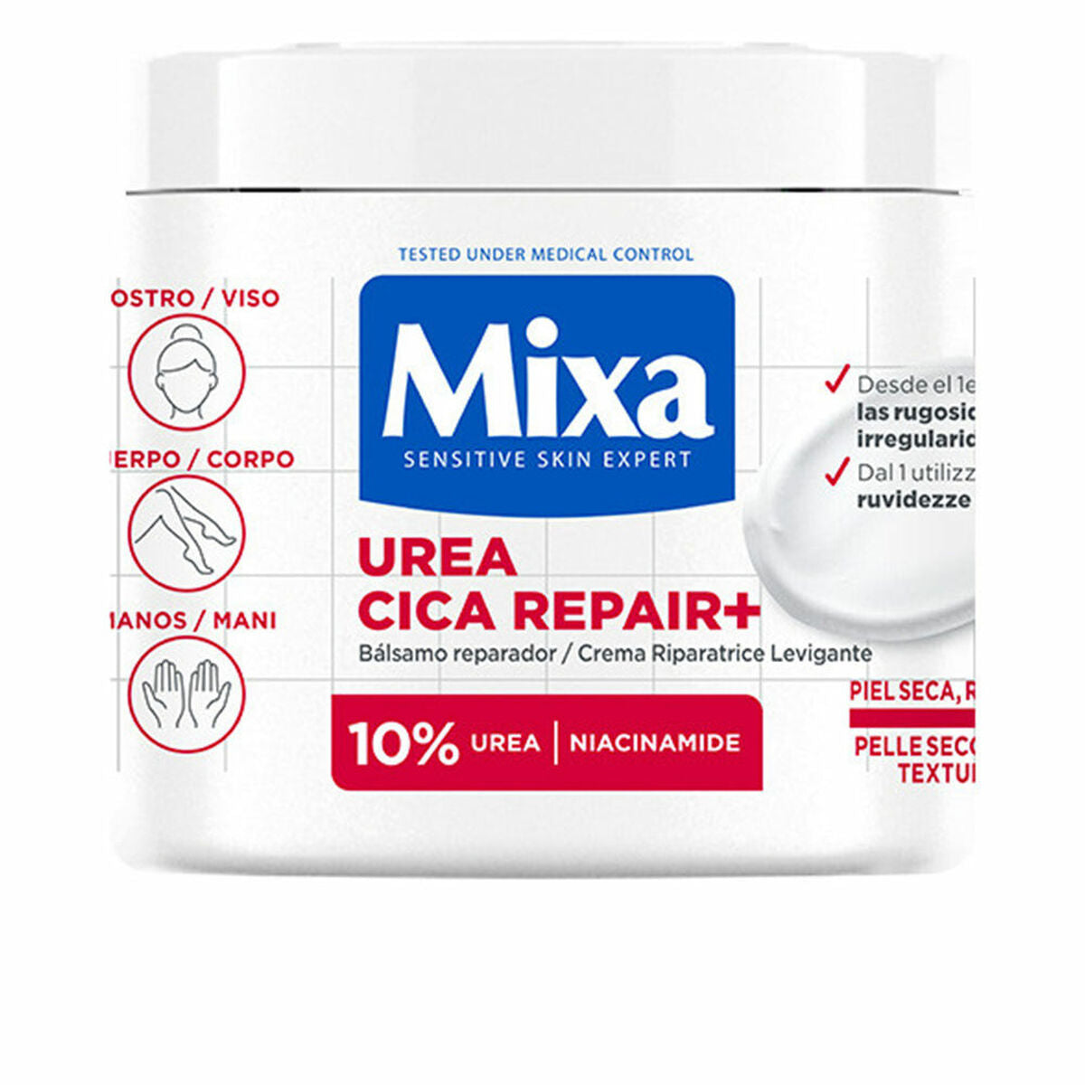 Body Repair Balsam Mixa UREA CICA REPAIR+ 400 ml produktemballage