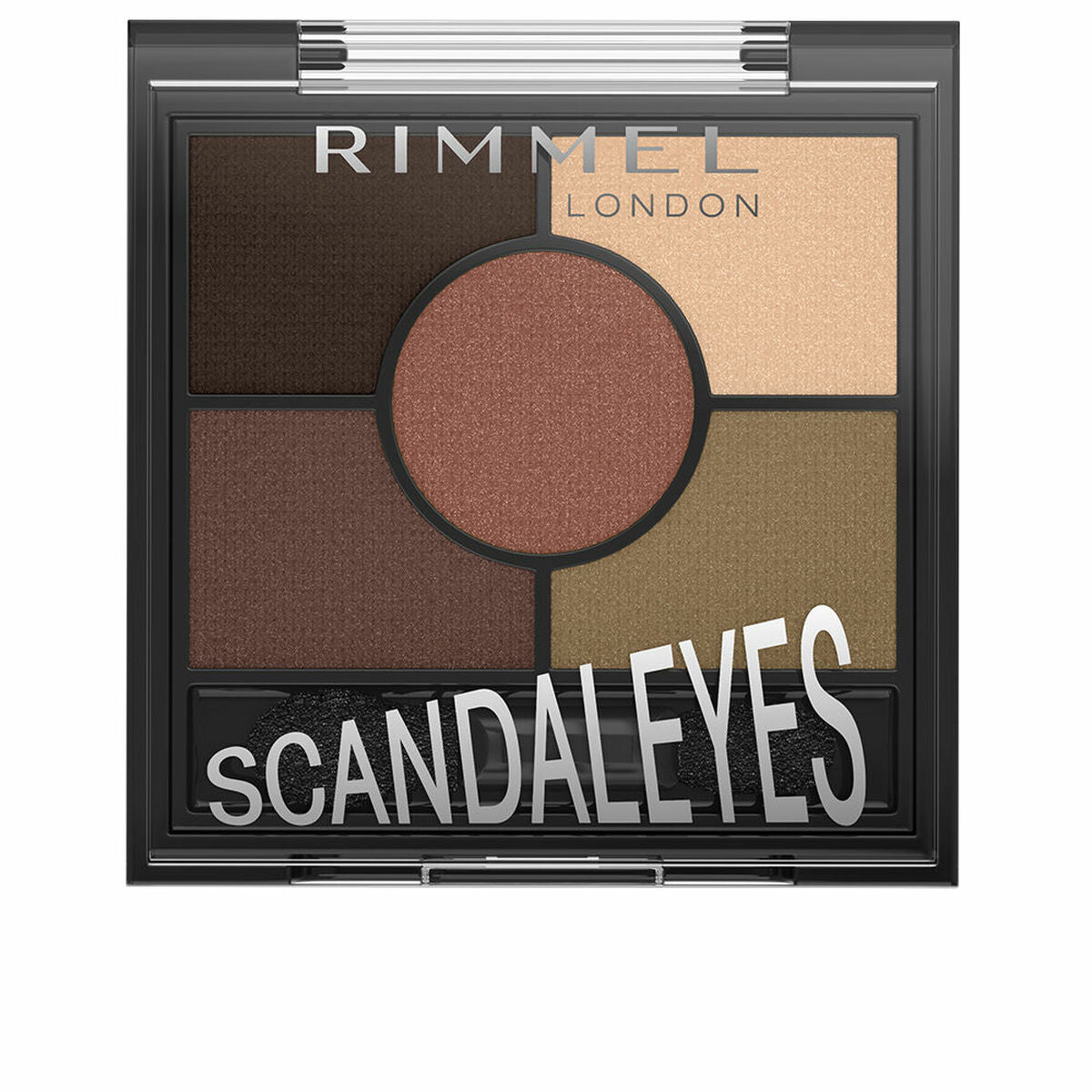 Øjenskyggepalet Rimmel London Scandaleyes Lilla Nº 002 Brixton brun Nº 002-Brixton Brown 3,8 g makeup emballage 3,8 g