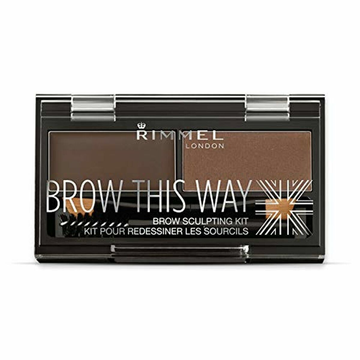 Øjenbrynsmake-up Rimmel London Nº 003 -Mørkebrun produktemballage