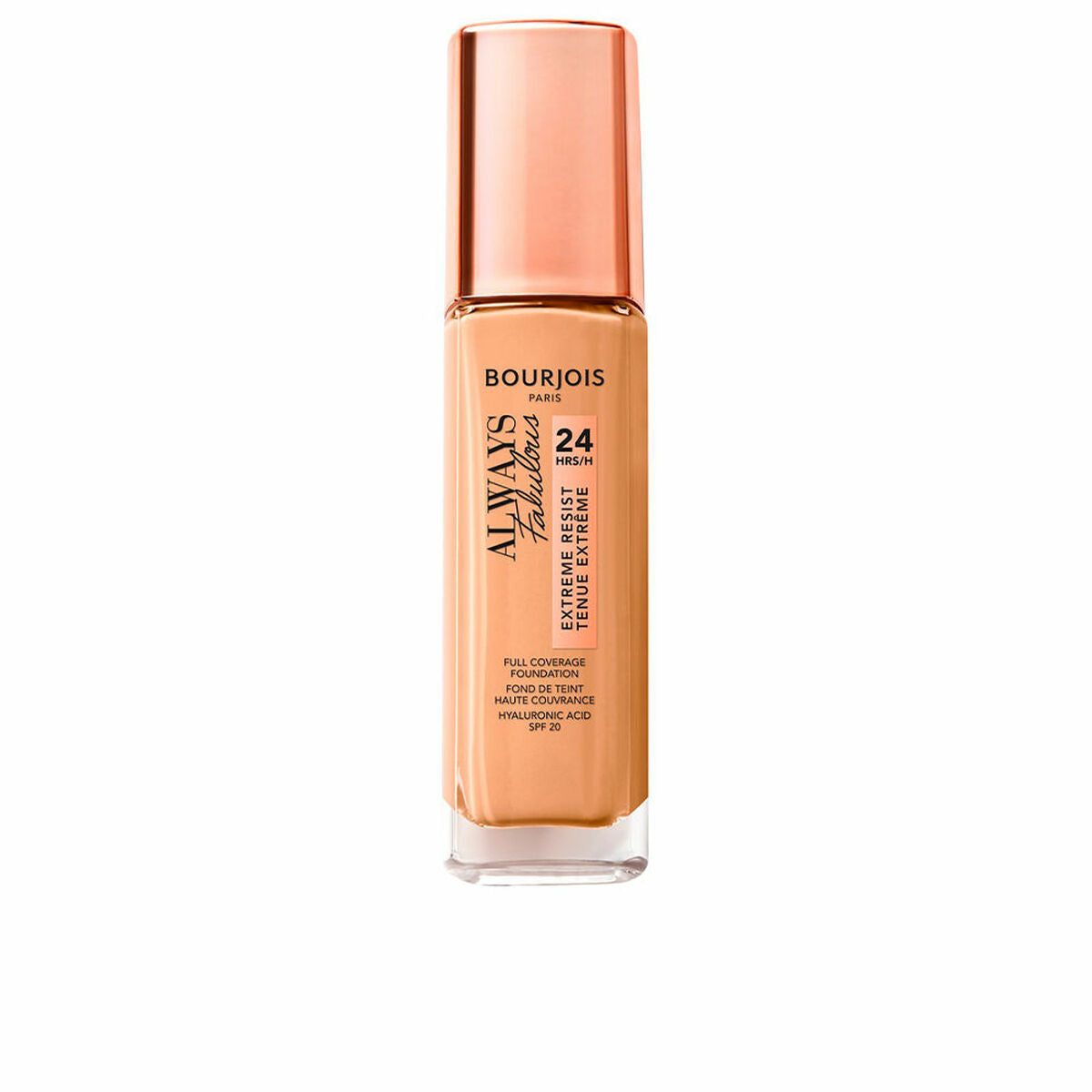 Flydende make-up base Bourjois Always Fabulous 24H Nº 310 Spf 20 30 ml produktemballage
