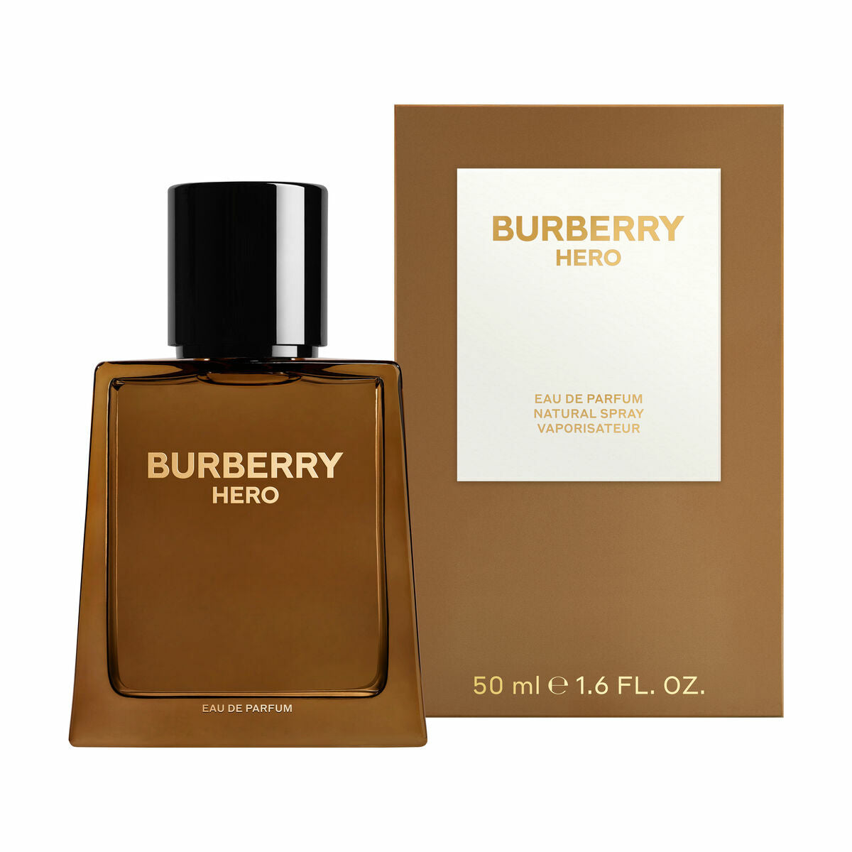 Herreparfume Burberry Hero 50 ml til mænd produktemballage