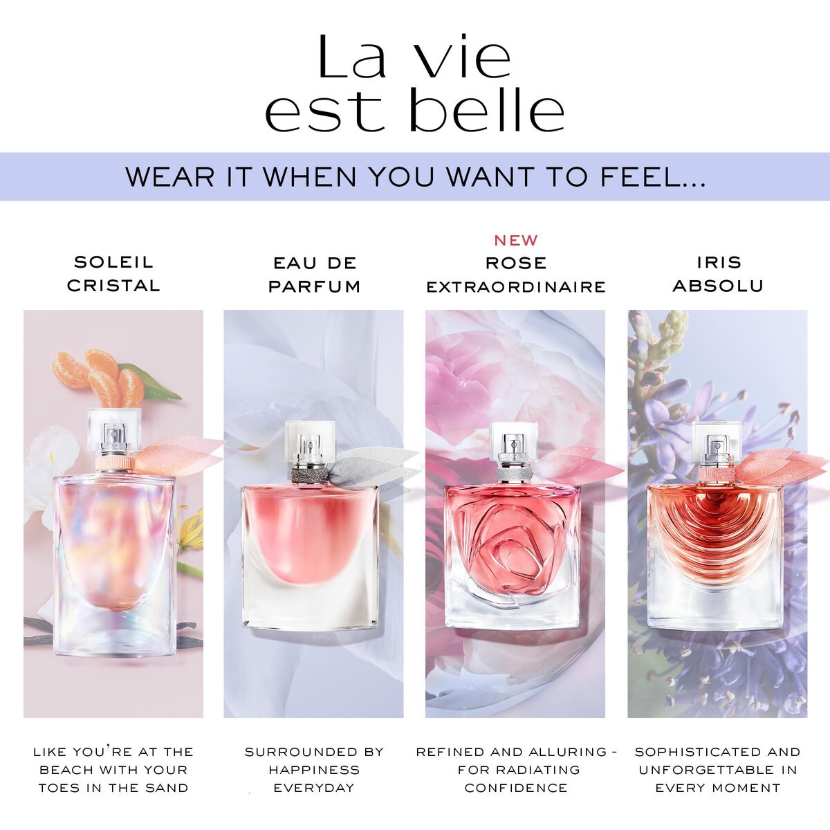 Dameparfume Lancôme La Vie Est Belle Rose Extraordinaire EDP EDT 100 ml til kvinder flaske