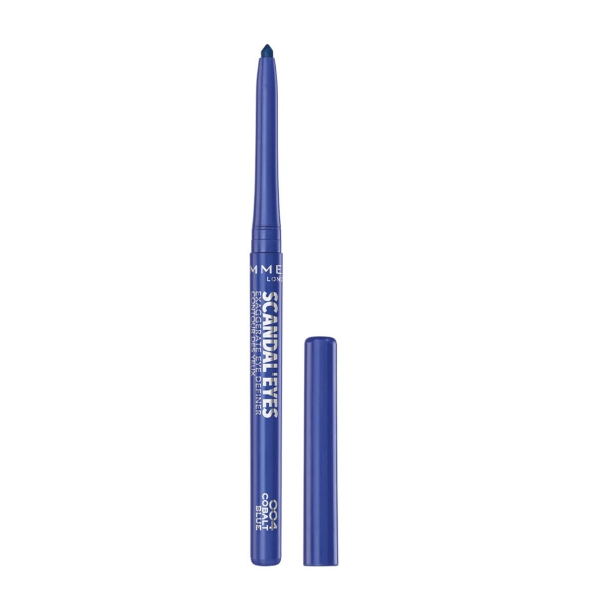 Øjenblyant Rimmel London Scandaleyes Automatic Blue 0,35 g Automatisk 0,35 g produktemballage