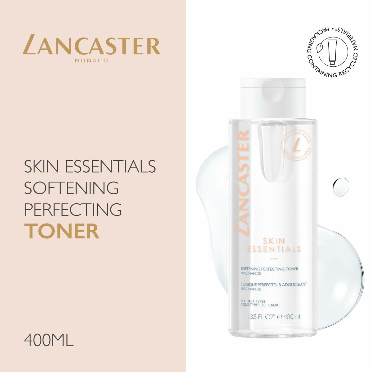 Facial Cream Lancaster Cleansers 400 ml til kvinder hudpleje emballage