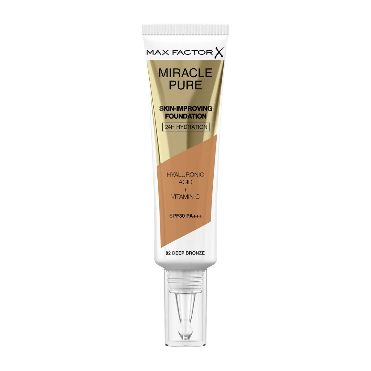 Creme Make-up Base Max Factor Miracle Pure Nº 82 Dyb bronze Spf 30 ml produktemballage