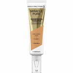 Flydende Make Up Base Max Factor Miracle Pure Nº 70-varmt sand Nº 70 Warm Sand Spf 30 ml produktemballage