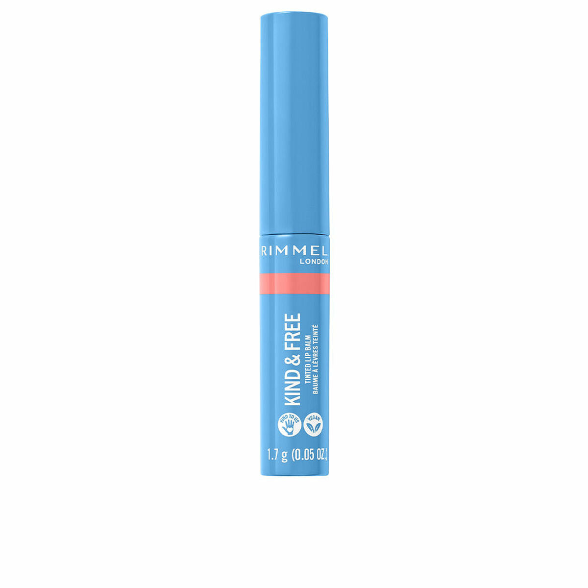 Farvet læbepomade Rimmel London Kind Free Nº 004-hibiscus blaze 1,7 g 1,7 g til kvinder hudpleje emballage