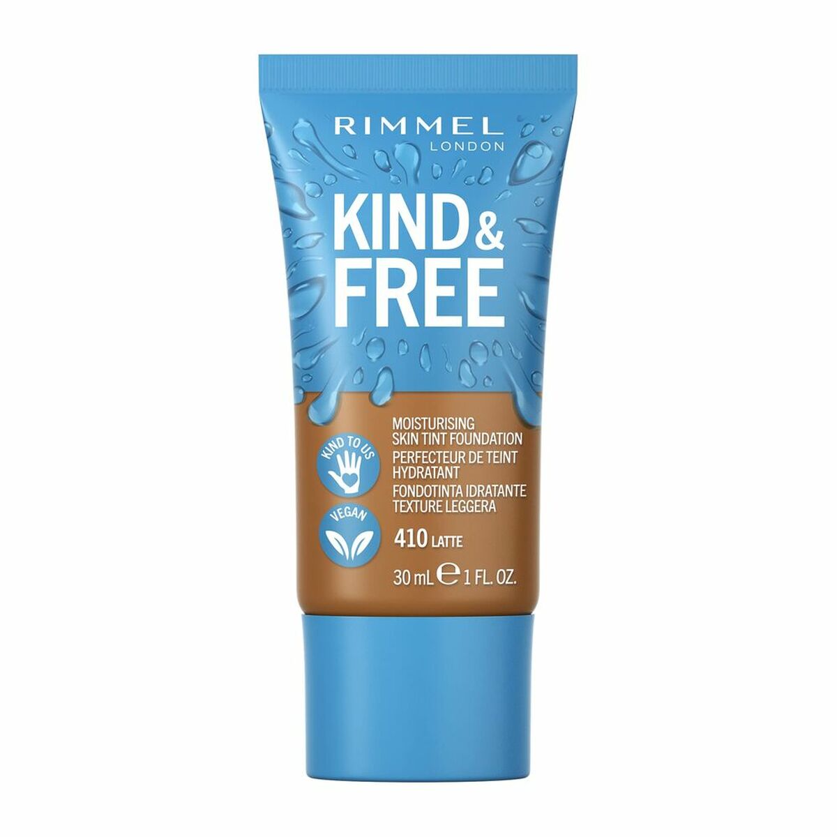 Crème Make-up Base Rimmel London Kind & Free 410-latte (30 ml) produktemballage