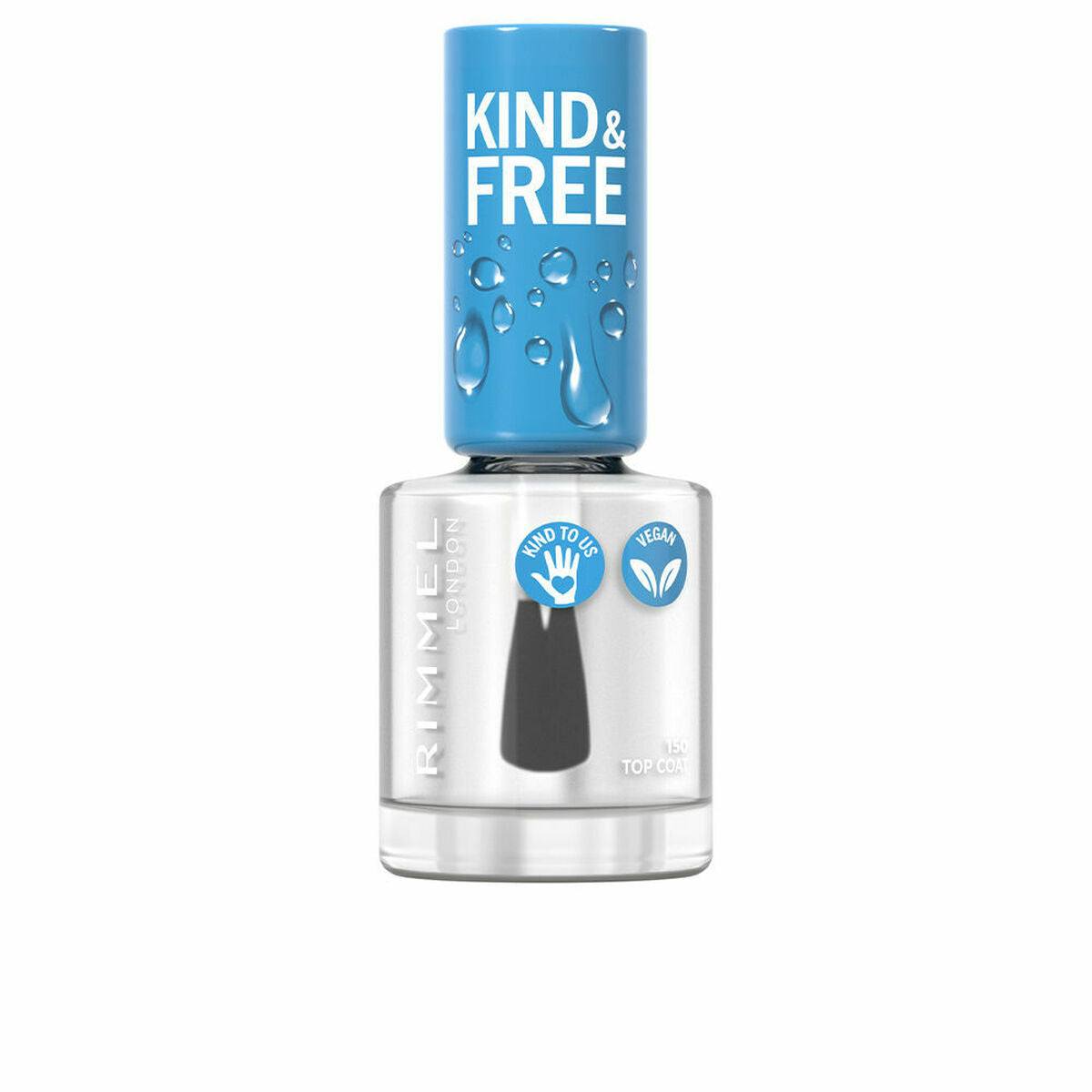 Neglelakfikser Rimmel London Kind Free Superior Nº 150 8 ml produktemballage