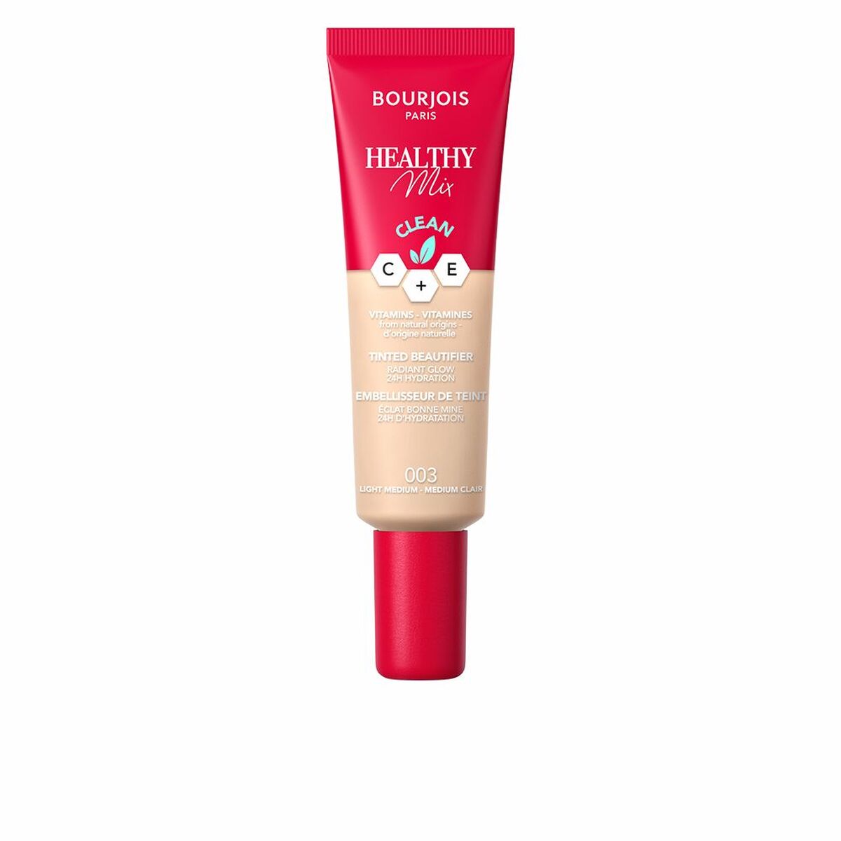 Hydrating Cream with Colour Bourjois Healthy Mix Nº 003 30 ml hudplejeemballage