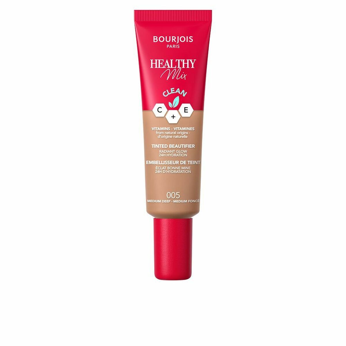 Hydrating Cream with Colour Bourjois Healthy Mix Nº 005 30 ml hudplejeemballage