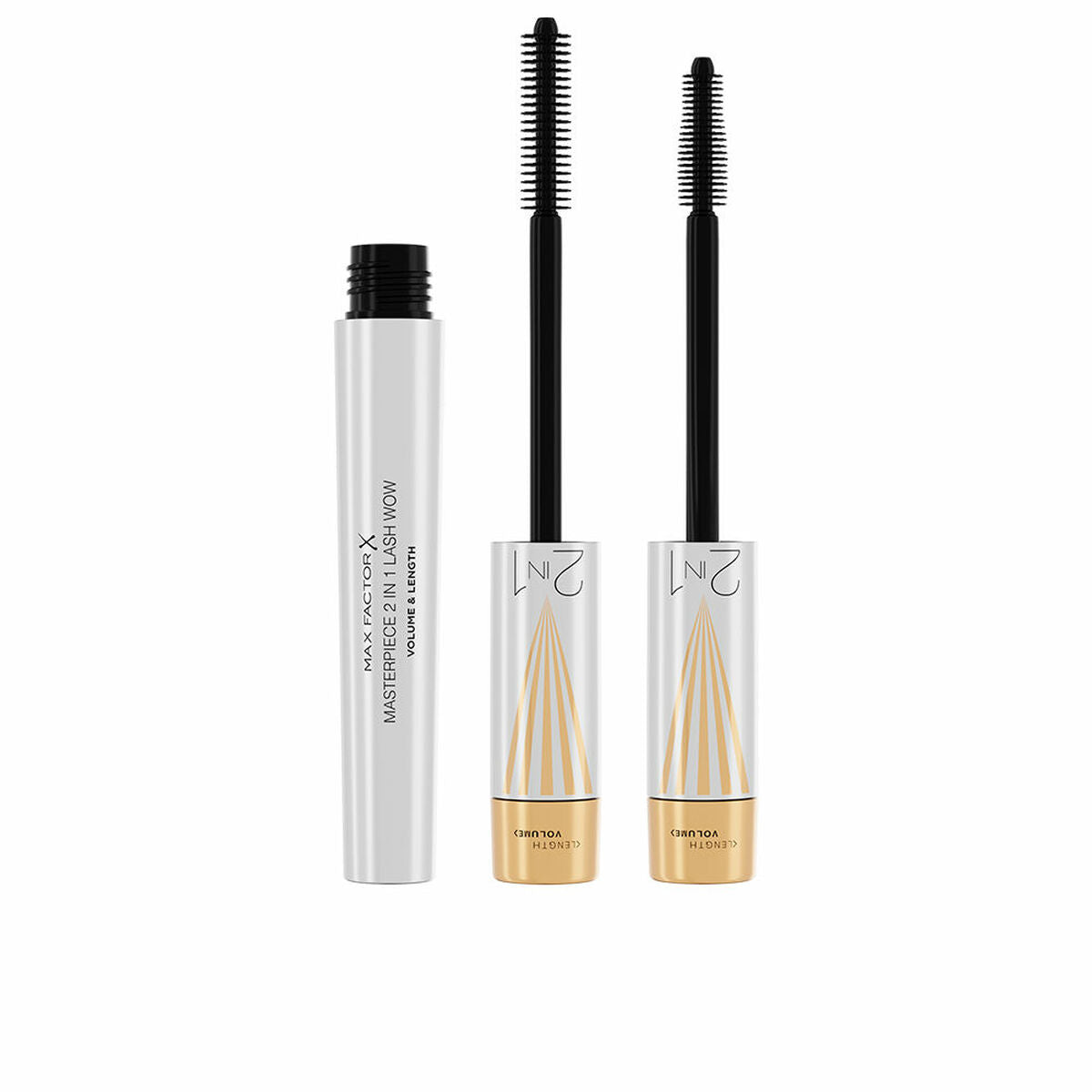 Øjenskygge Max Factor Masterpiece Lash Wow Black Nº 1 Sort 7 ml 2-i-1 produktemballage