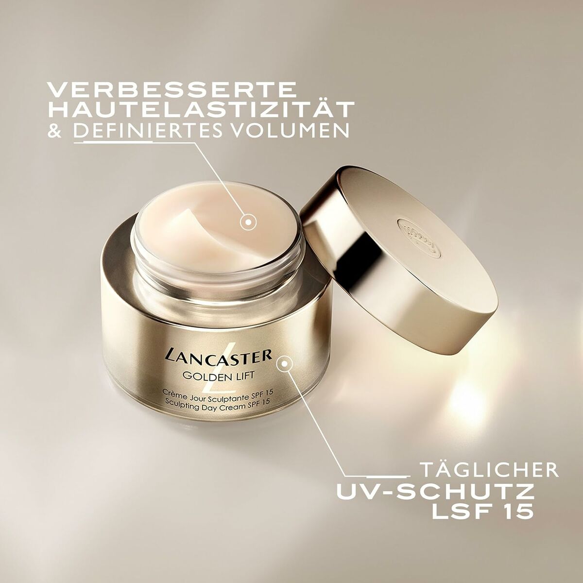 Dagcreme Lancaster GOLDE LIFT Spf 15 50 ml til kvinder hudpleje emballage