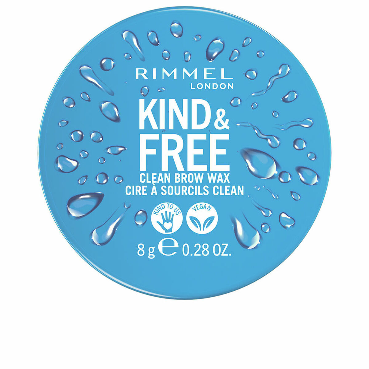 Øjenbrynsmake-up Rimmel London Kind & Free Eyebrows Nº 001 Klar 8 g produktemballage
